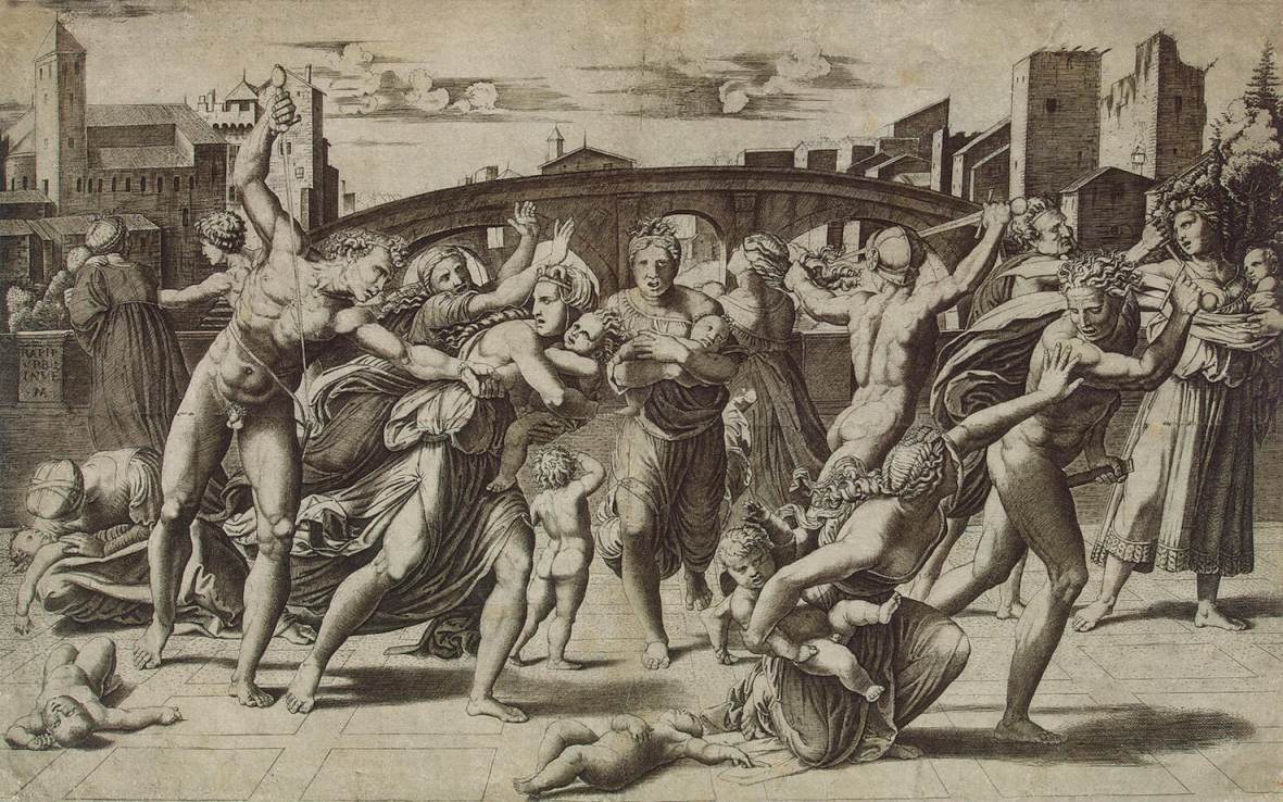 Massacre of the Innocents by RAIMONDI, Marcantonio