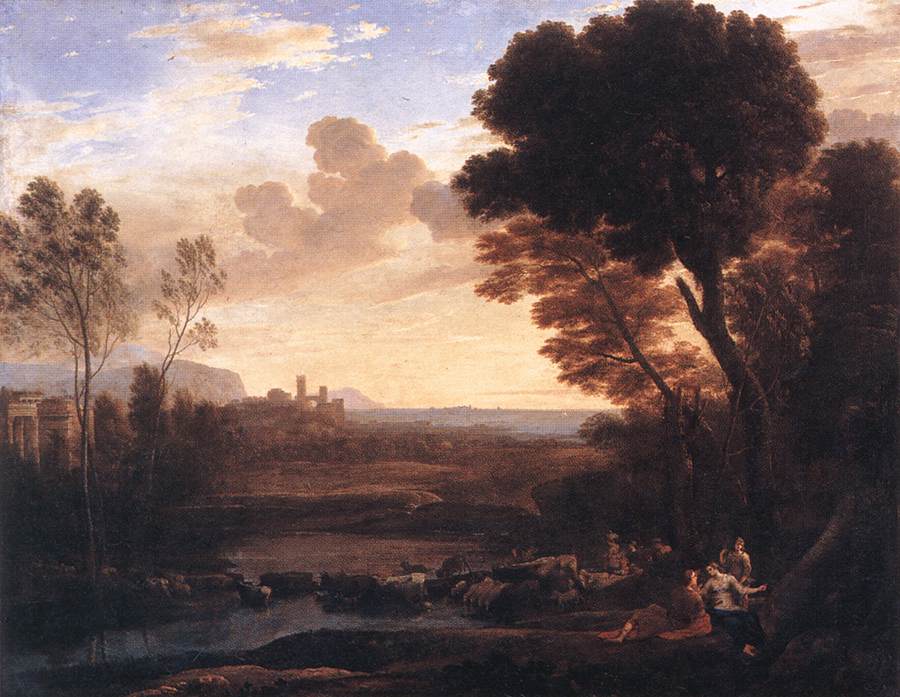 Landscape with Paris and Oenone by CLAUDE LORRAIN