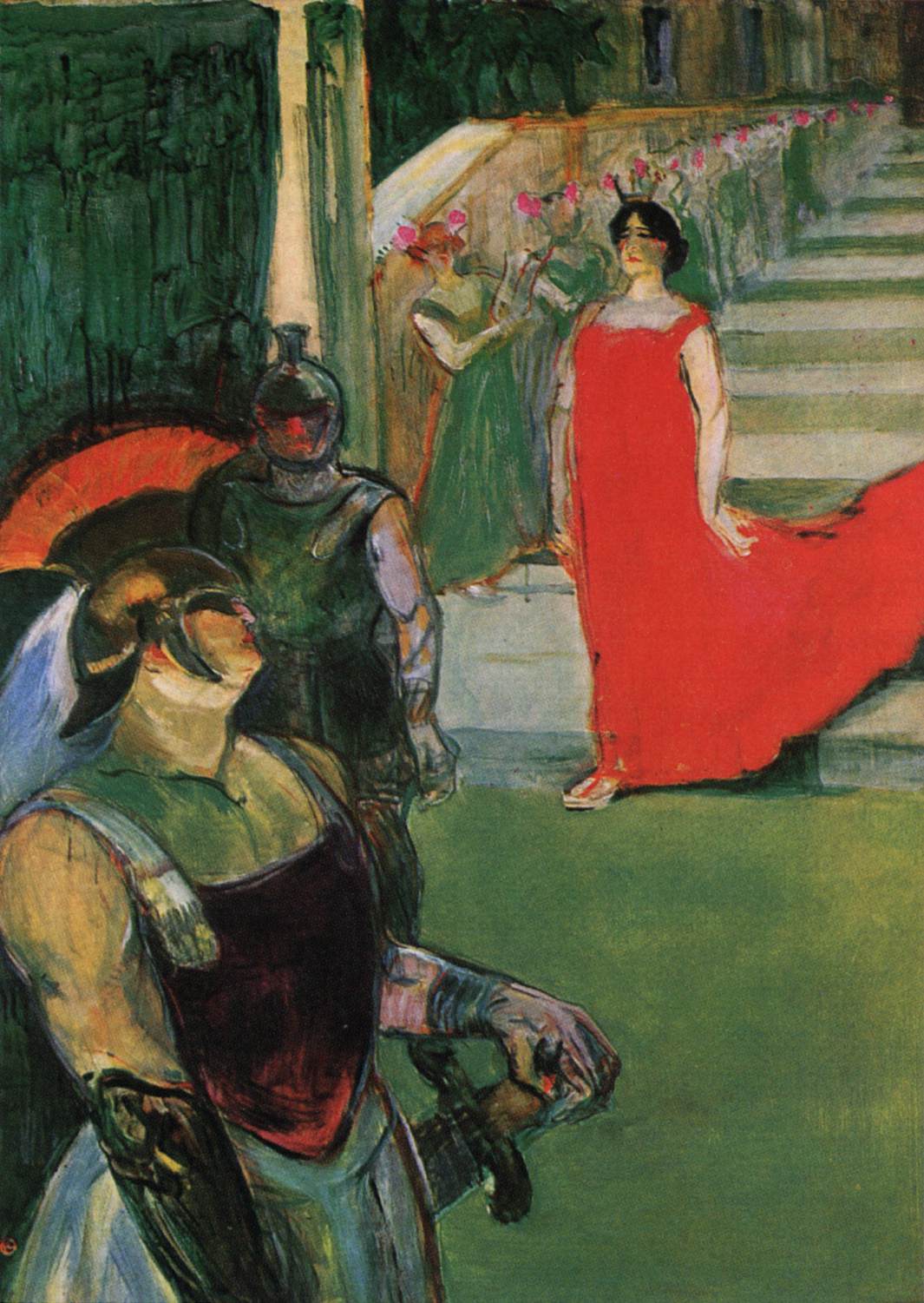 Messalina Descends the Stairs Lined by Female Figures by TOULOUSE-LAUTREC, Henri de