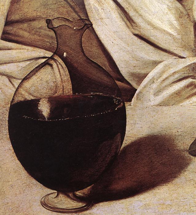 Bacchus (detail) by CARAVAGGIO