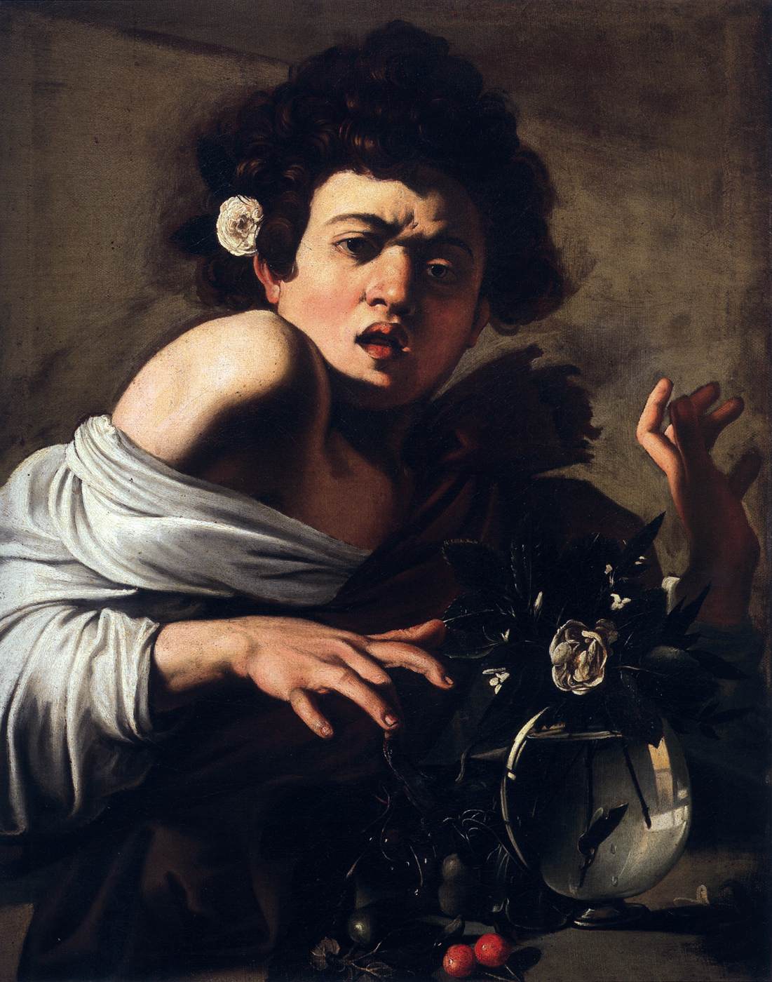 Boy Bitten by a Lizard by CARAVAGGIO