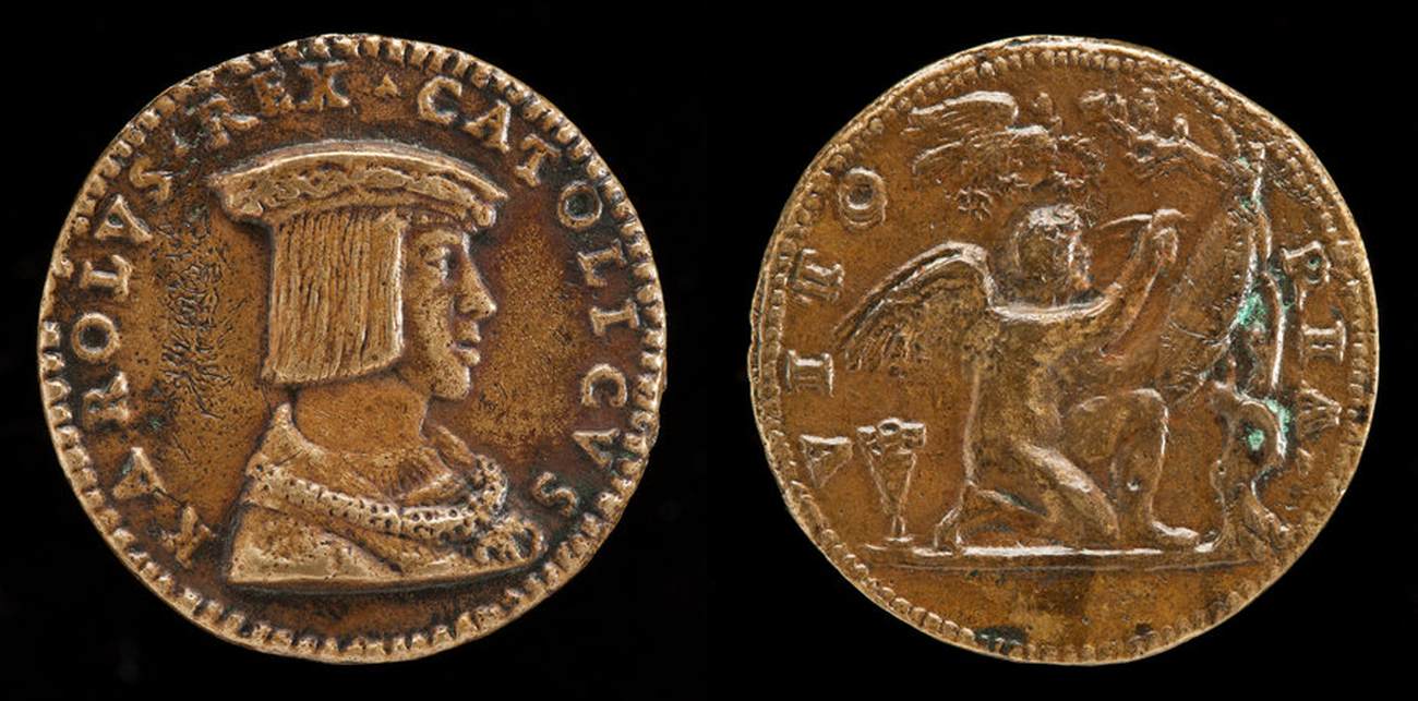 Portrait medal of Charles V by POMEDELLI, Giovanni Maria