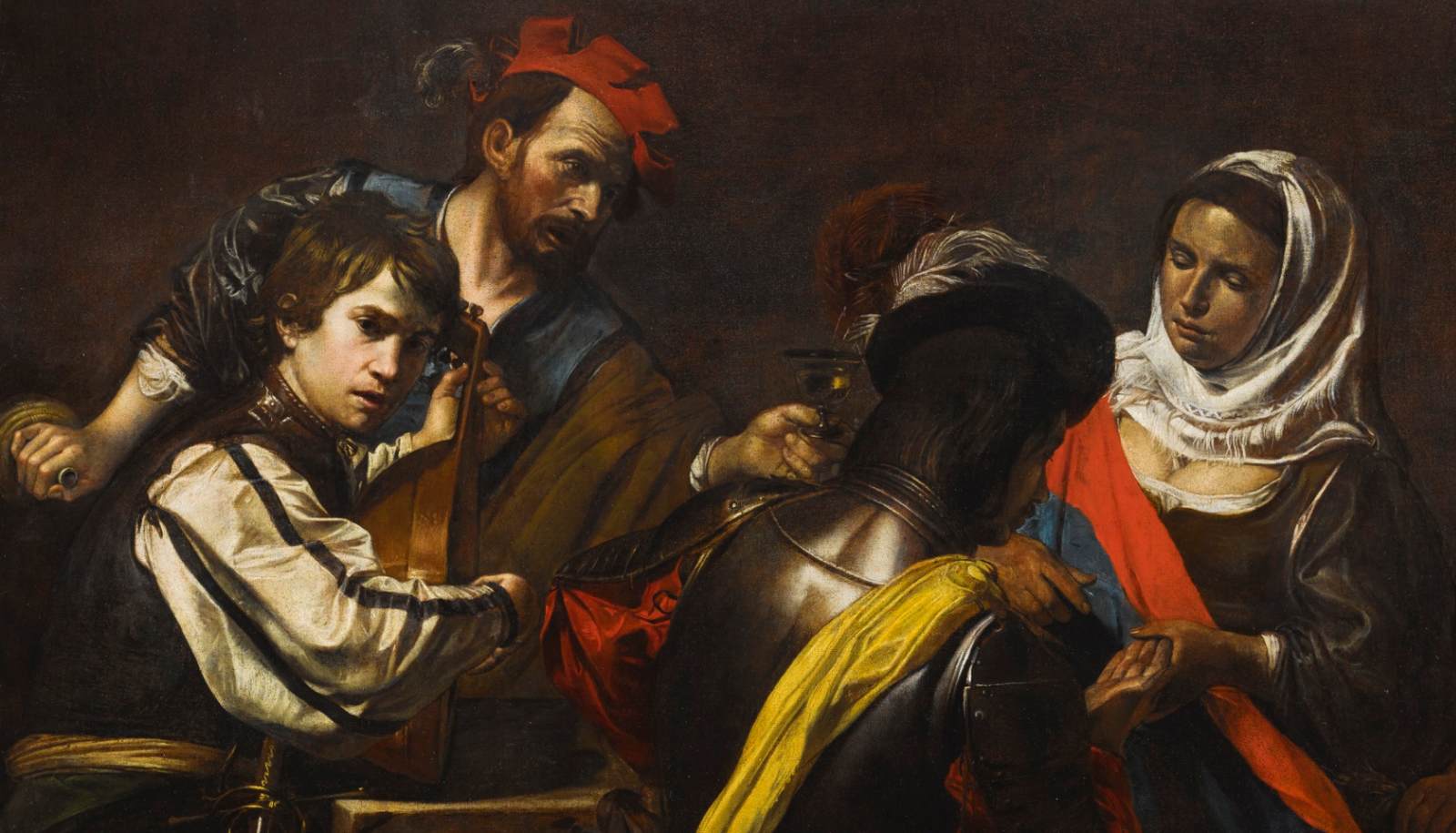 Fortune Teller (detail) by VALENTIN DE BOULOGNE