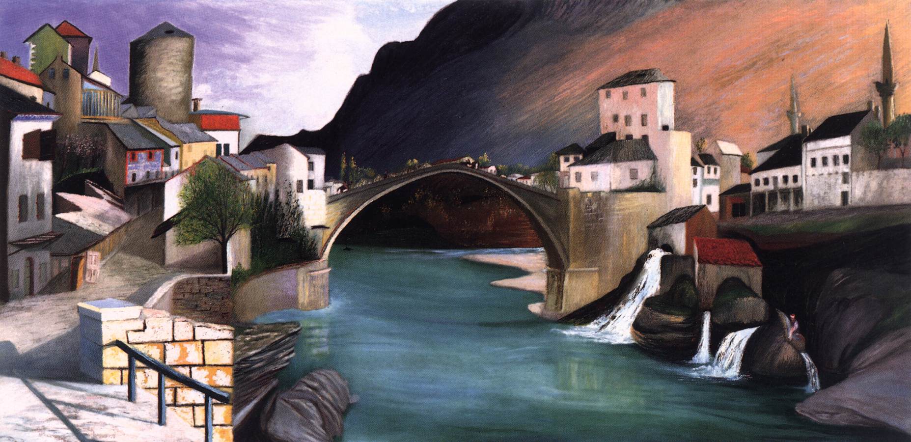 Roman Bridge at Mostar by CSONTVÁRY KOSZTKA, Tivadar