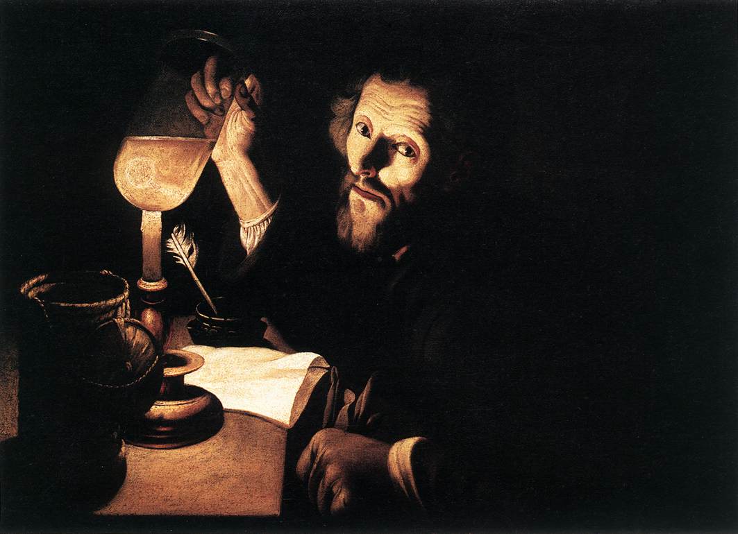 A Doctor Examining Urine by BIGOT, Trophîme