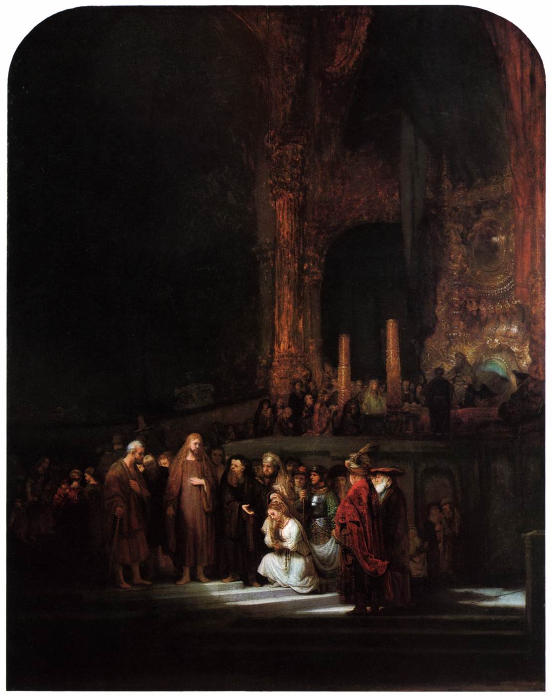 Christ and the Woman Taken in Adultery by REMBRANDT Harmenszoon van Rijn