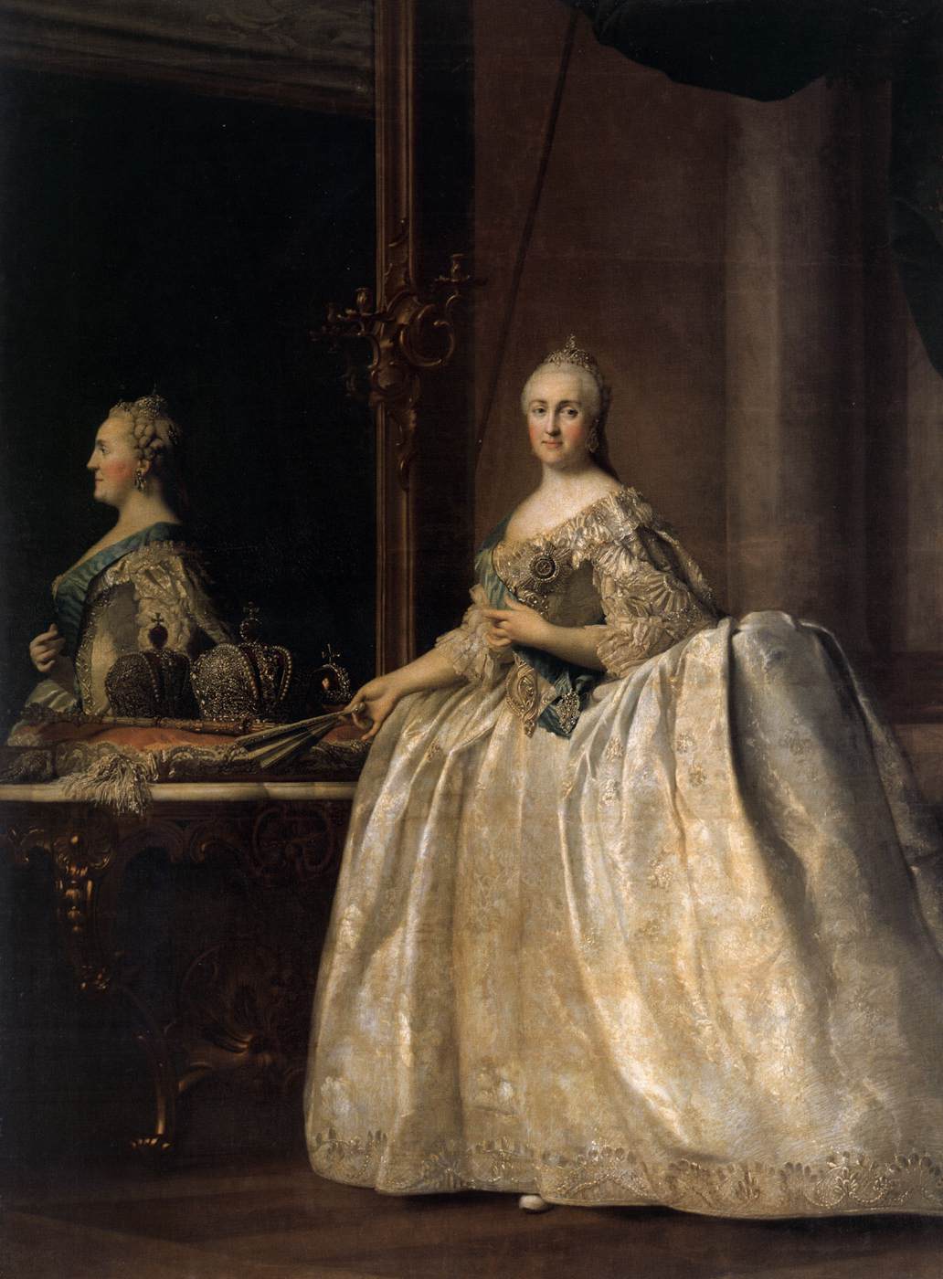 Portrait of Catherine II before a Mirror by ERIKSEN, Vigilius