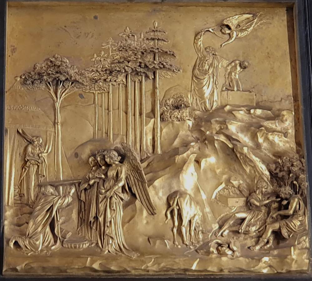 Panel No. 4 Stories of Abraham by GHIBERTI, Lorenzo