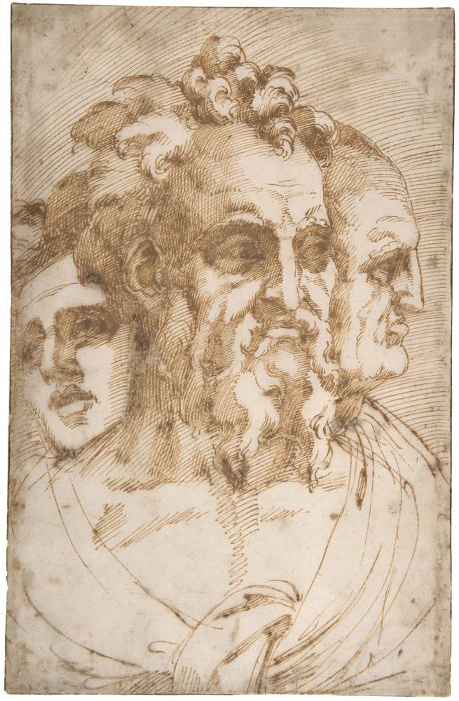 Three Male Heads by