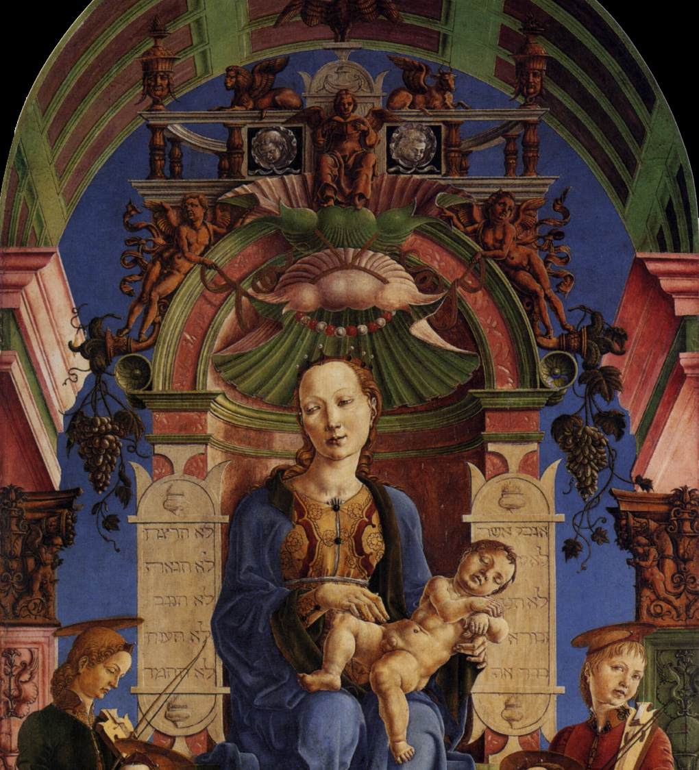 Madonna with the Child Enthroned (detail) by