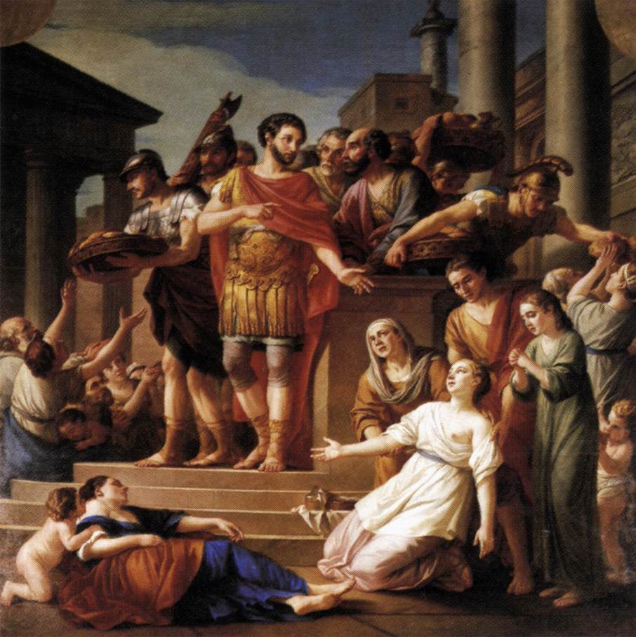 Marcus Aurelius Distributing Bread to the People by