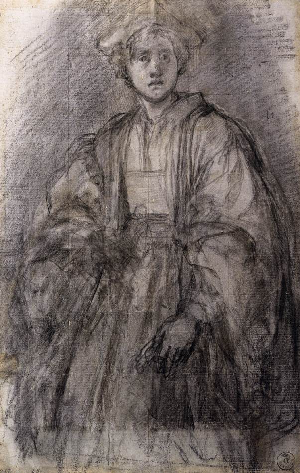 Study for a Portrait of a Youth (recto) by PONTORMO, Jacopo