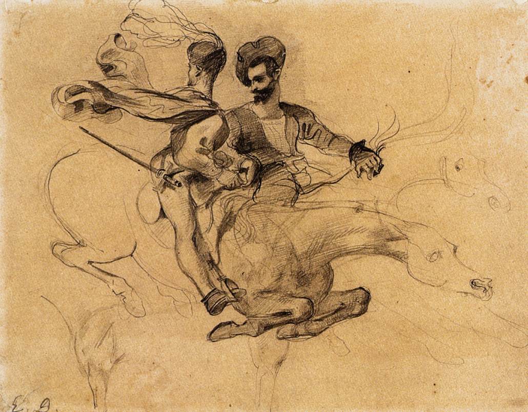 Illustration for Goethe's Faust by DELACROIX, Eugène