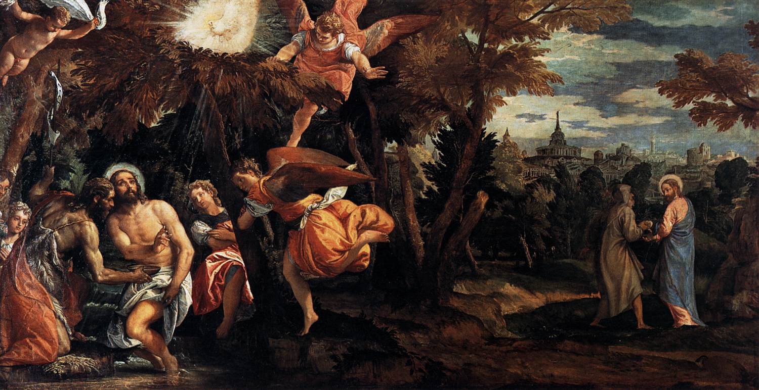 Baptism and Temptation of Christ by VERONESE, Paolo