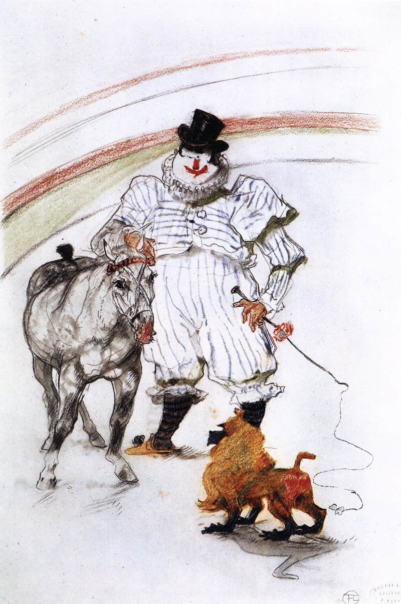 At the Circus: Horse and Monkes Dressage by TOULOUSE-LAUTREC, Henri de