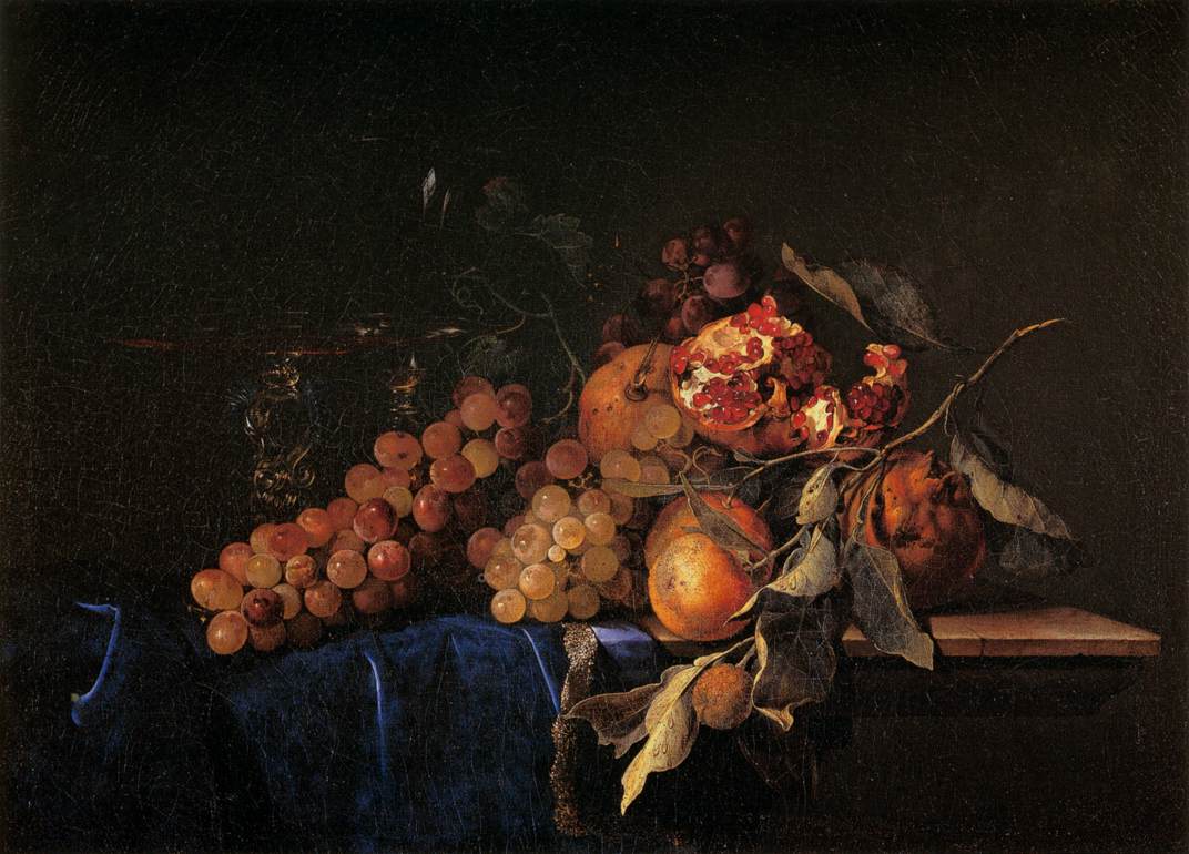 Still-Life with Fruit and a Crystal Vase by