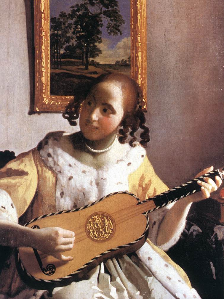 The Guitar Player (detail) by VERMEER, Johannes