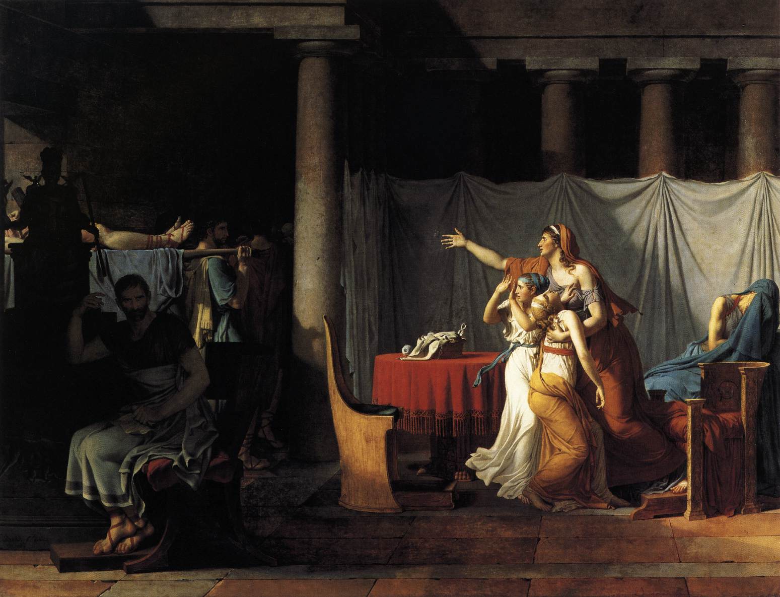 The Lictors Returning to Brutus the Bodies of his Sons by DAVID, Jacques-Louis