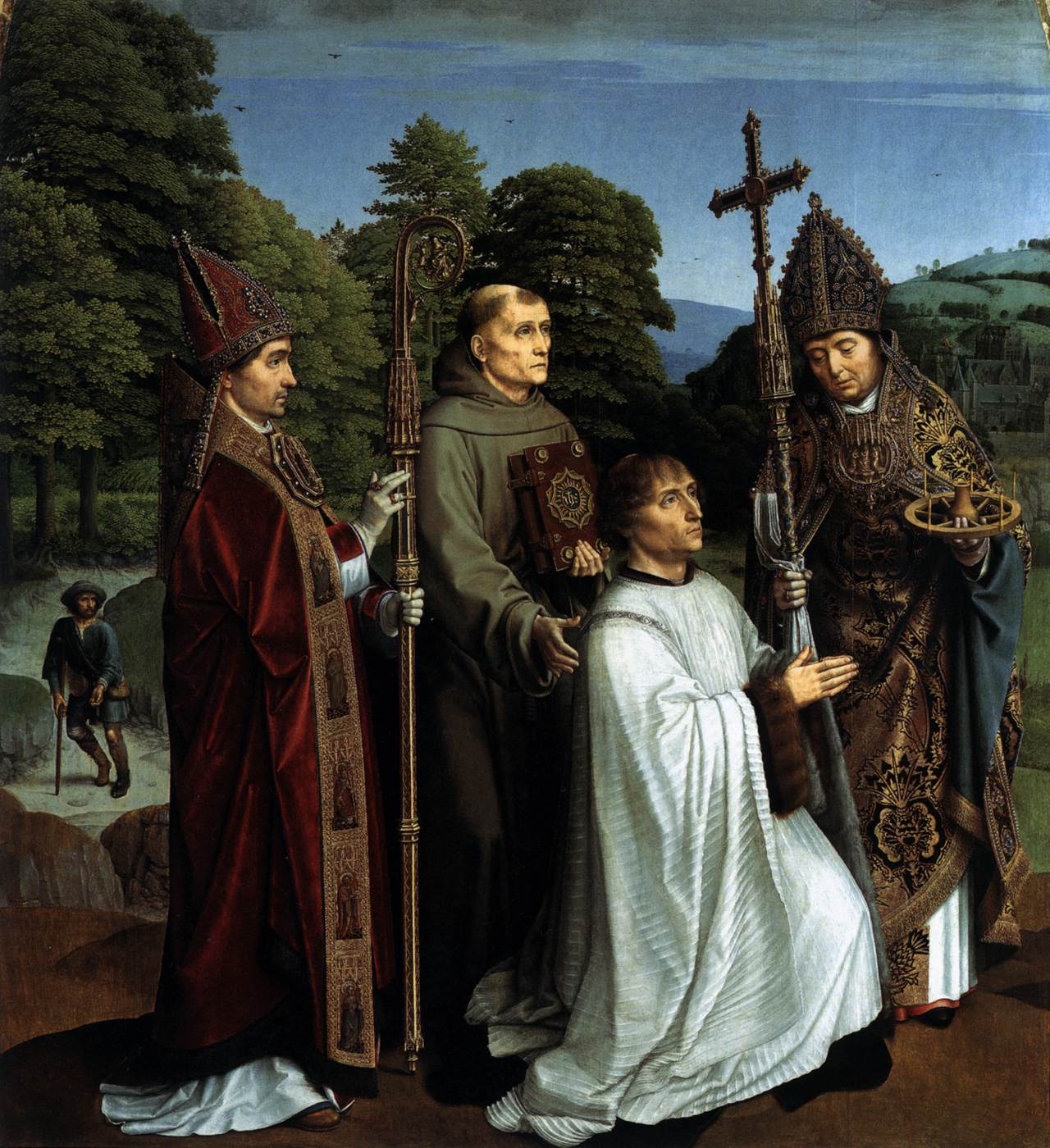 Canon Bernardinus de Salviatis with Three Saints by