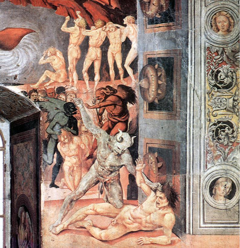 The Damned Being Plunged into Hell (detail) by SIGNORELLI, Luca