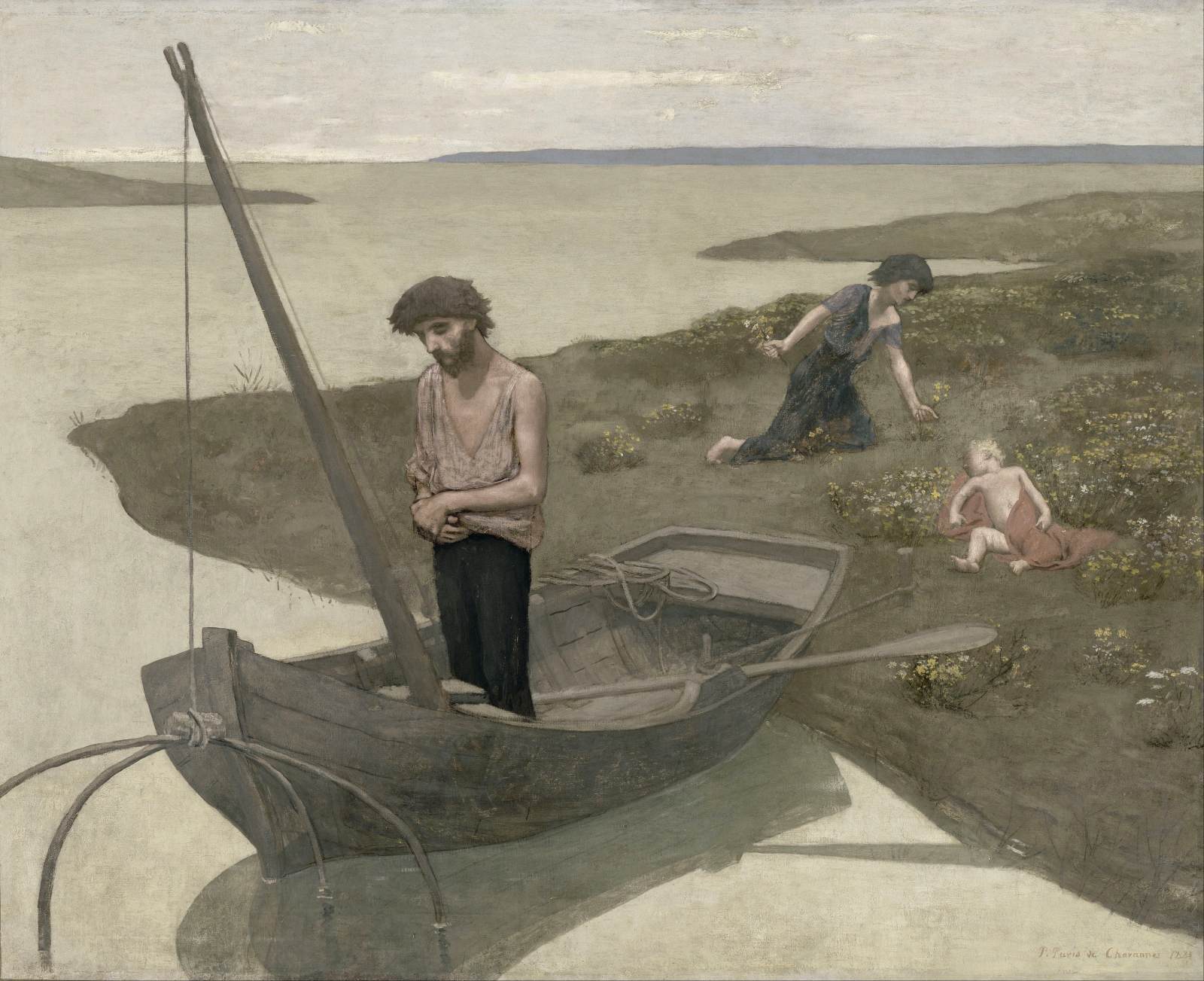 The Poor Fisherman by PUVIS DE CHAVANNES, Pierre-Cécile