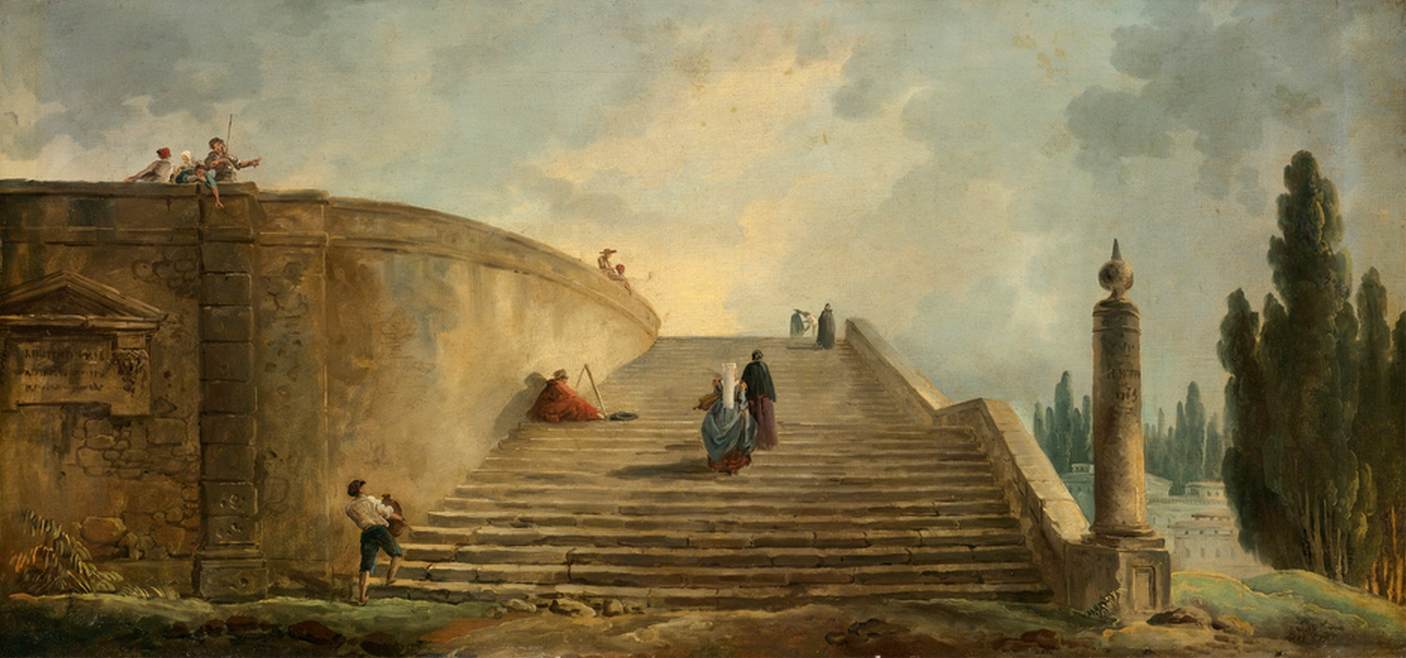 A Grand Staircase by ROBERT, Hubert