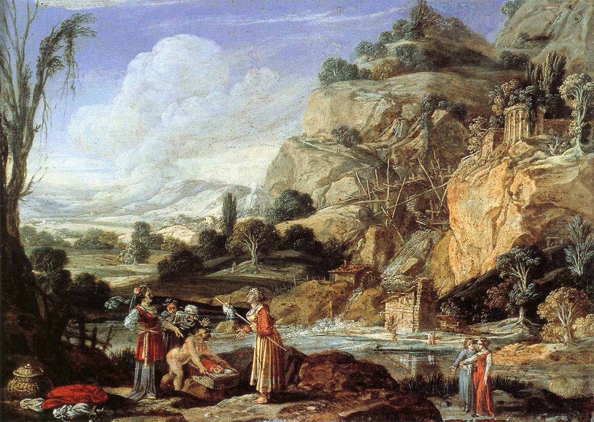 Landscape with the Finding of Moses by BREENBERGH, Bartholomeus