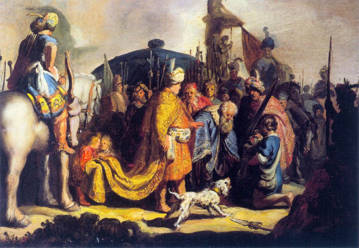 David Presenting the Head of Goliath to King Saul by REMBRANDT Harmenszoon van Rijn