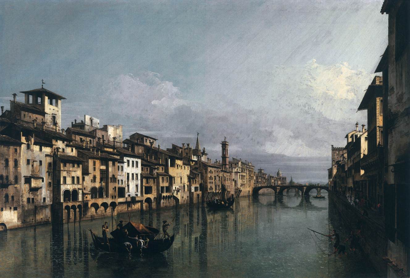 The Arno in Florence by BELLOTTO, Bernardo