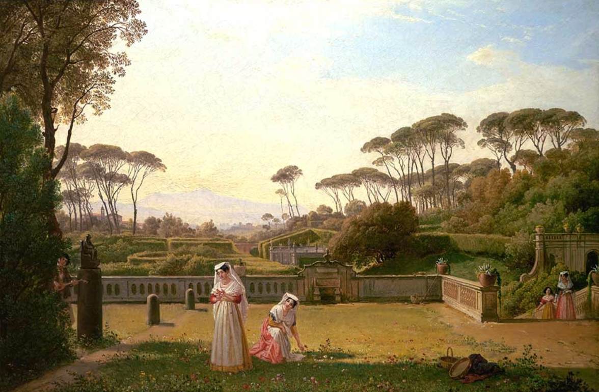 Garden of the Villa Doria Pamphili in Rome by