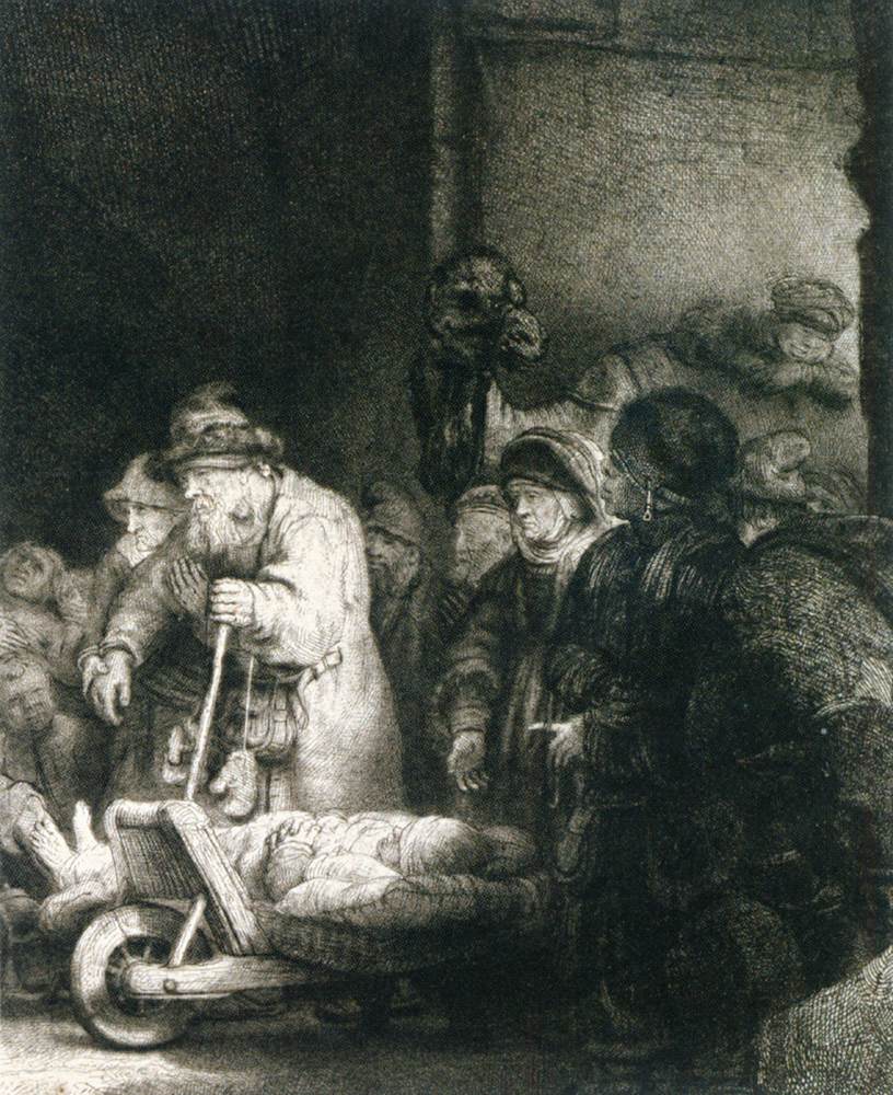 "The 100 Guilder Print" (detail)" by REMBRANDT Harmenszoon van Rijn