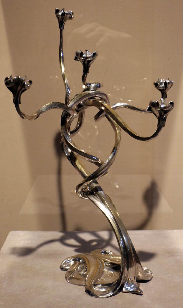 Five-branch candelabra by DUBOIS, Fernand