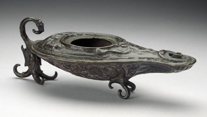 Oil-lamp in the form of a boat by RICCIO, Andrea