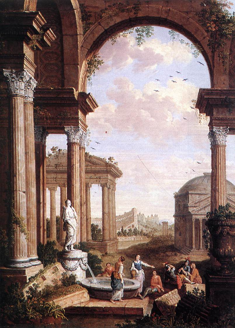 Landscape with Roman Ruins by COCK, Paul de