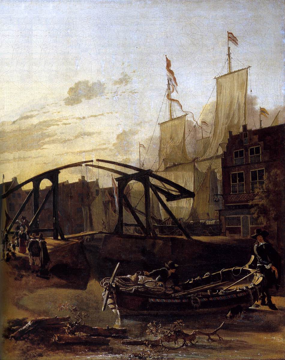 View of a Harbour in Schiedam by PYNACKER, Adam