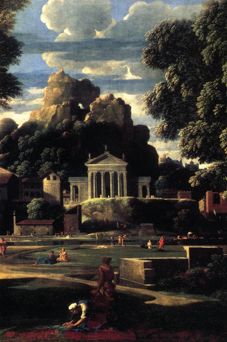 Landscape with the Gathering of the Ashes of Phocion by his Widow (detail) by POUSSIN, Nicolas