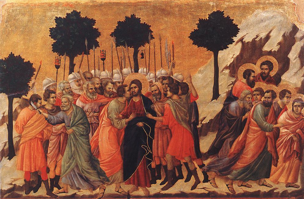 Christ Taken Prisoner (scene 7) by DUCCIO di Buoninsegna