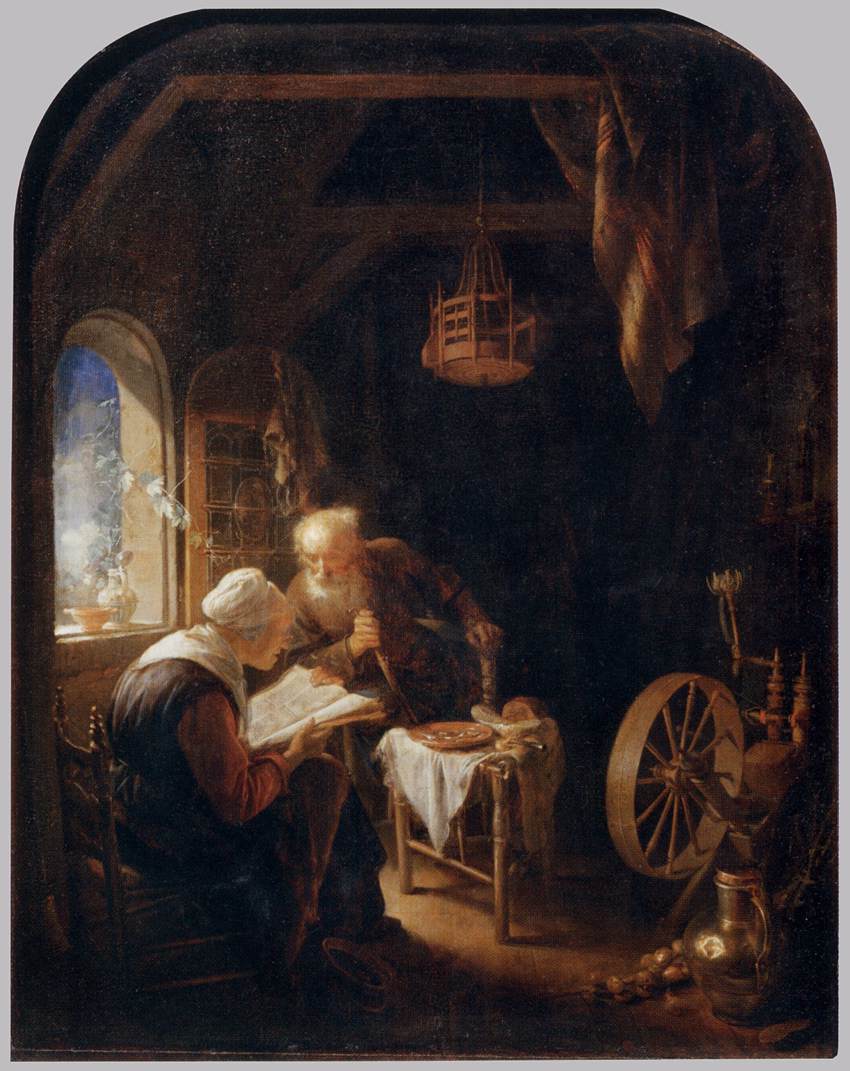 Reading the Bible by DOU, Gerrit