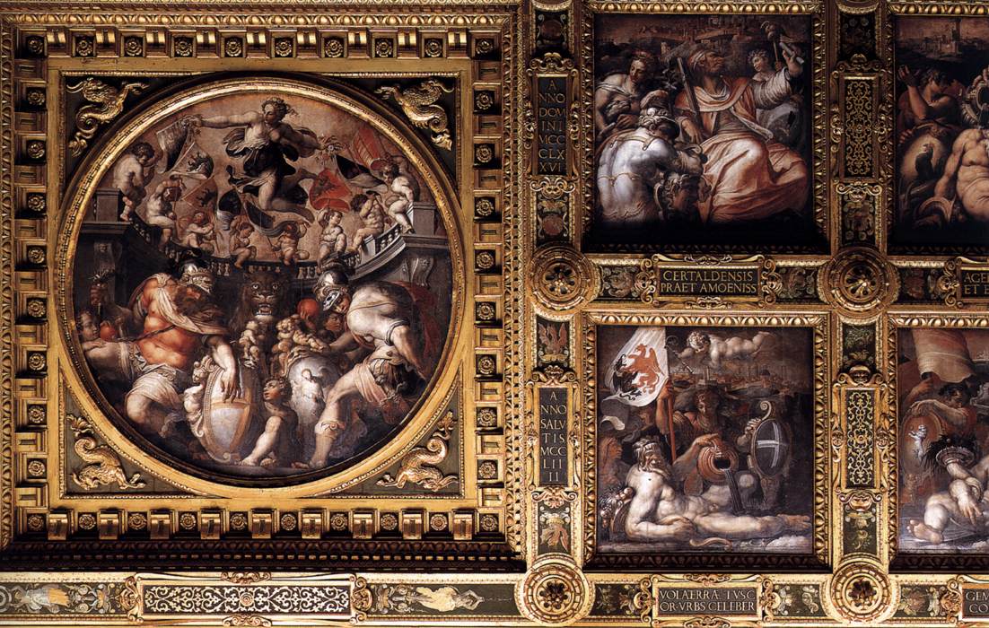 Ceiling of the Sala del Cinquecento (detail) by VASARI, Giorgio