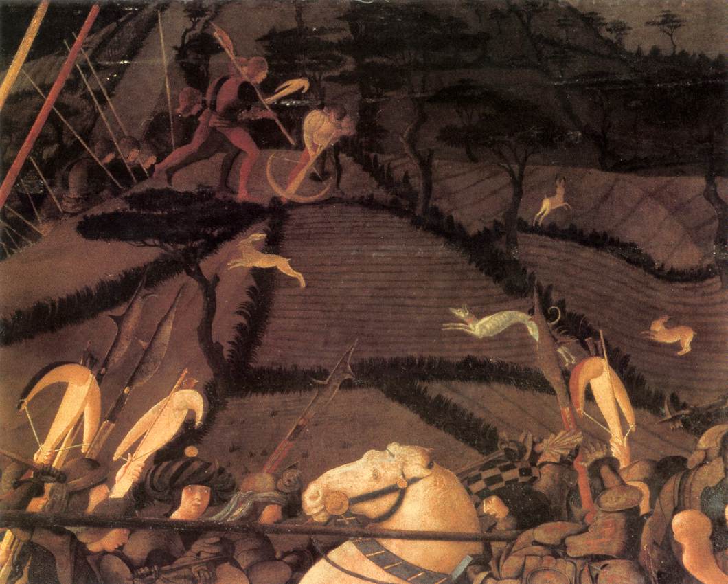 Bernardino della Ciarda Thrown off his Horse (detail) by UCCELLO, Paolo