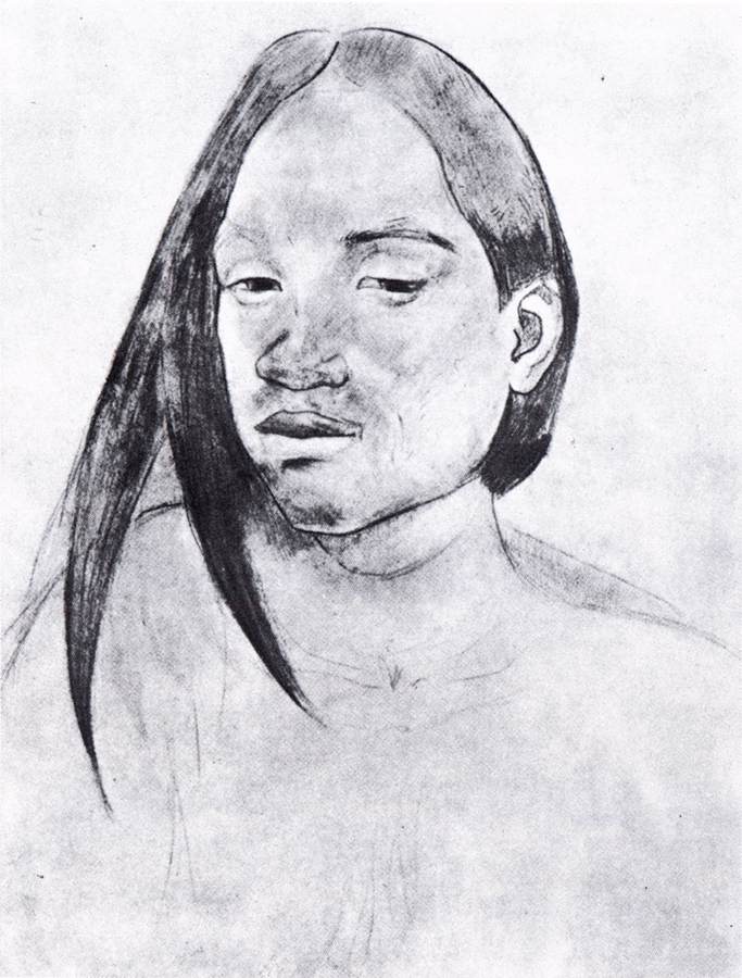 Head of a Tahitian Woman by GAUGUIN, Paul