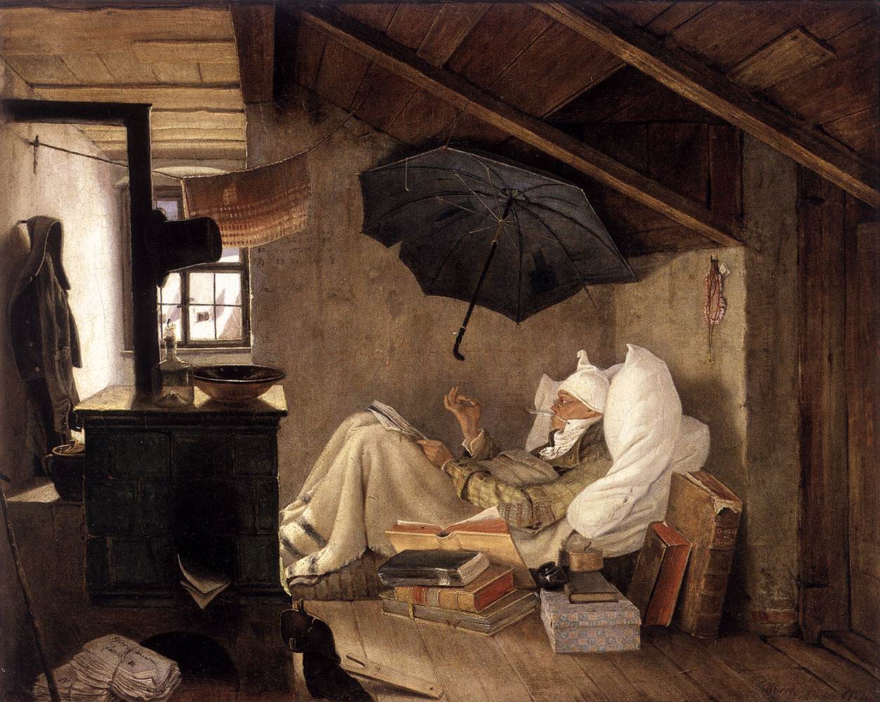 The Poor Poet by SPITZWEG, Carl