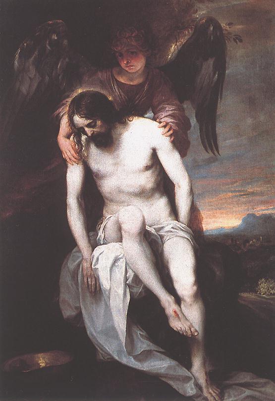 The Dead Christ Supported by an Angel by CANO, Alonso