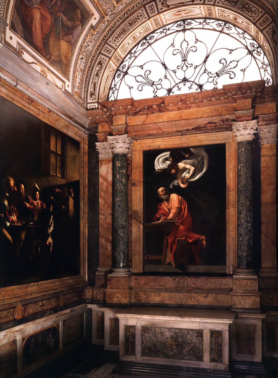 Interior view of the chapel by CARAVAGGIO