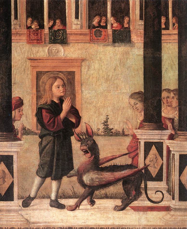 The Daughter of of Emperor Gordian is Exorcised by St Triphun (detail) by CARPACCIO, Vittore