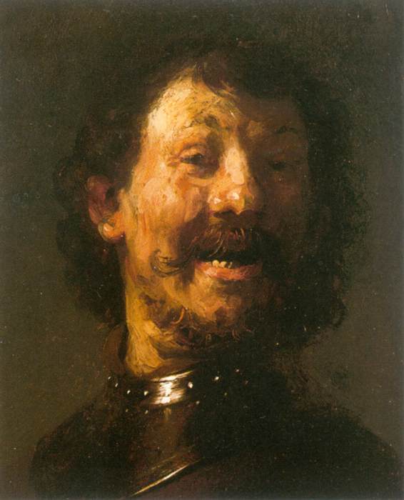 A Man Laughing by REMBRANDT Harmenszoon van Rijn