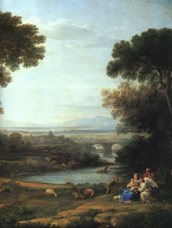 Landscape with the Rest on the Flight into Egypt (detail) by CLAUDE LORRAIN