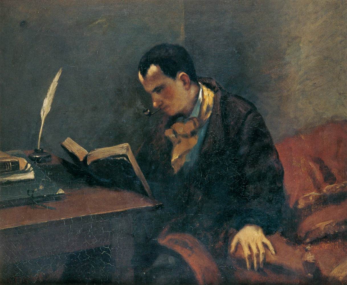 Portrait of Baudelaire by COURBET, Gustave