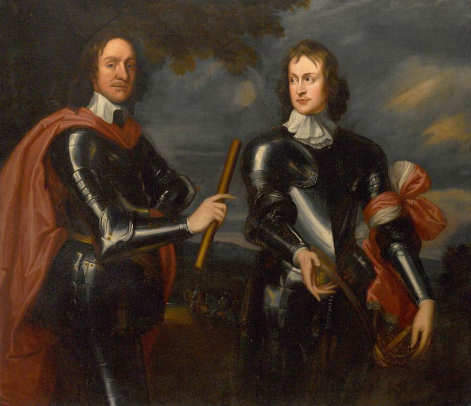 Double Portrait of Oliver Cromwell and General John Lambert by WALKER, Robert