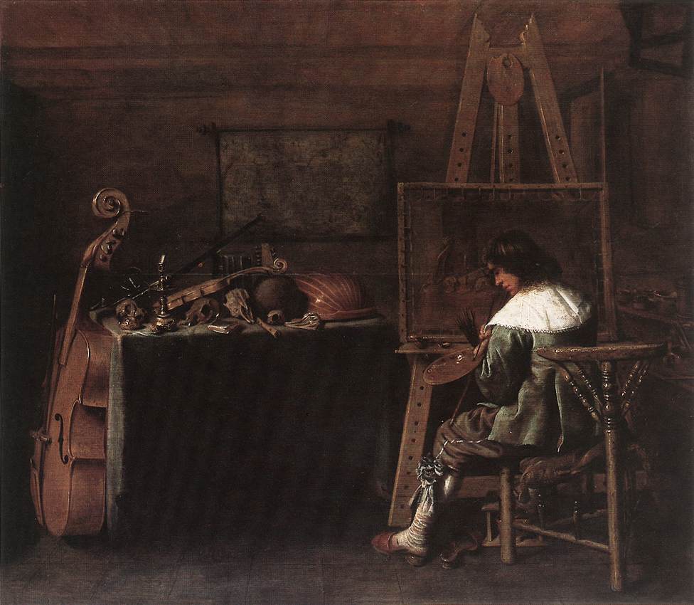 The Painter in his Studio by POT, Hendrick Gerritsz